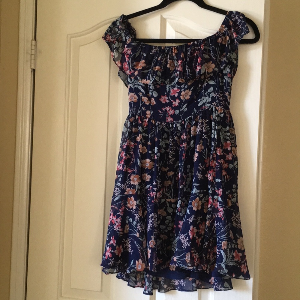 Lulus off the shoulder floral dress